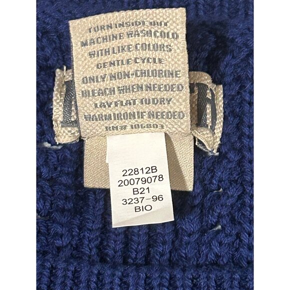 Duluth Trading Co XL Blue Knit Sweater Cotton Crewneck Relaxed Cozy Casual Work - Picture 6 of 9